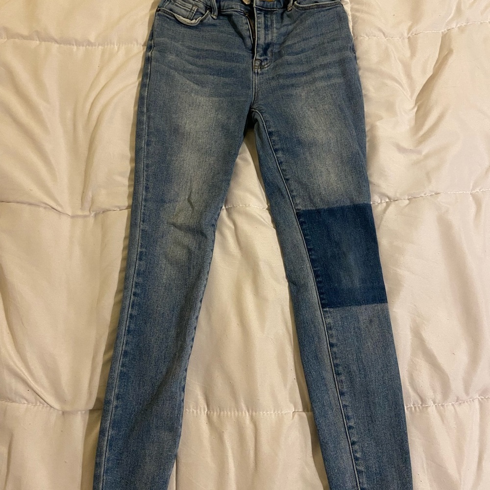 PacSun Denim Skinny Jeans with Dark Blue Patch